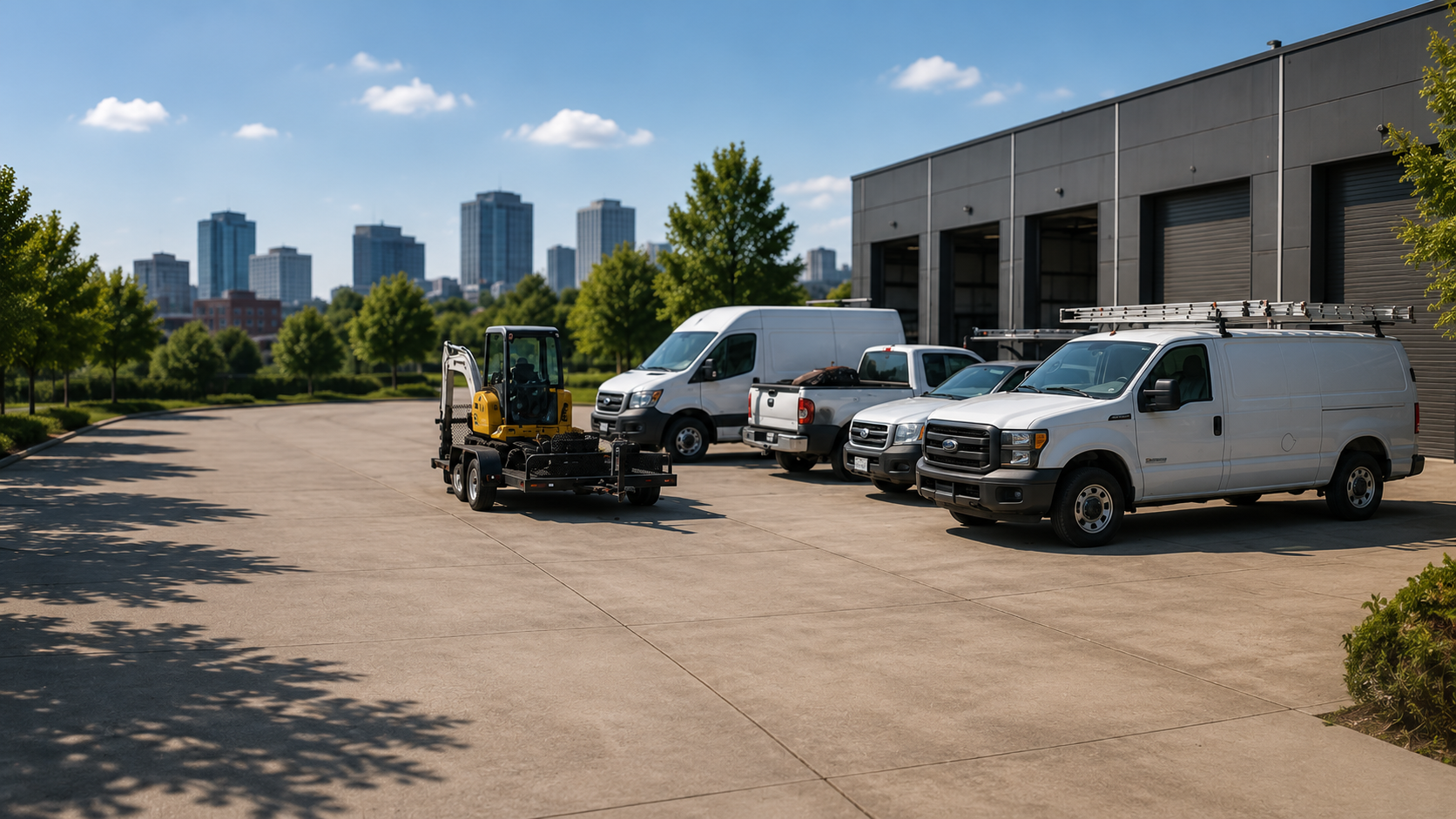 Sunny Industrial Fleet Parking Lot Sunny Industrial Fleet Parking Lot